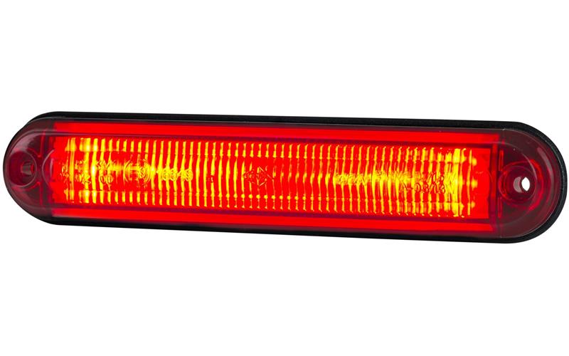 Marker Light, Light Tube Slim Type (LED) Red 12 / 24V Universal