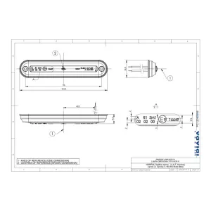 Marker Light, Light Tube Slim Type (LED) Orange 12 / 24V Universal
