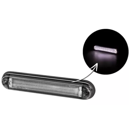 Luz de Gálibo Slim con Cable de Fibra óptica (LED) Blanca 12 / 24V Universal