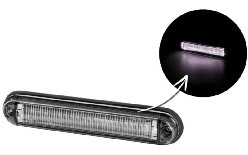 Luz de Gálibo Slim con Cable de Fibra óptica (LED) Blanca 12 / 24V Universal