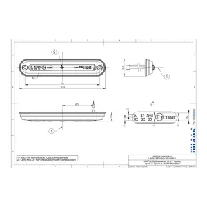 Feu de Gabarit Slim Avec Fibre Optique (LED) Blanc 12 / 24V Universel