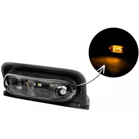 Corner Front Marker Light, Oval (LED) Orange 12 / 24V Universal