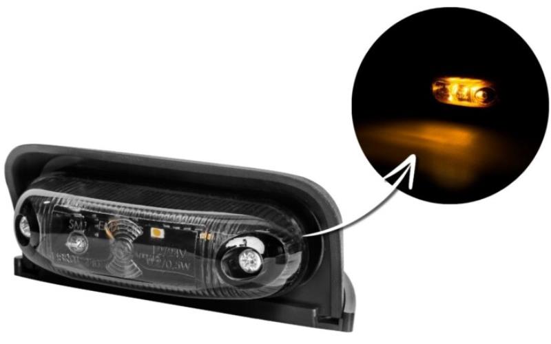 Feu de Gabarit Latéral, Ovale (LED) Orange 12 / 24V Universel