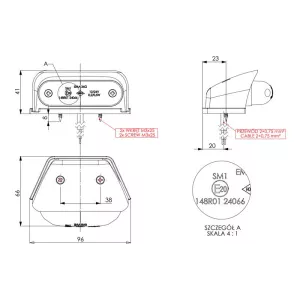 Corner Front Marker Light, Oval (LED) Orange 12 / 24V Universal