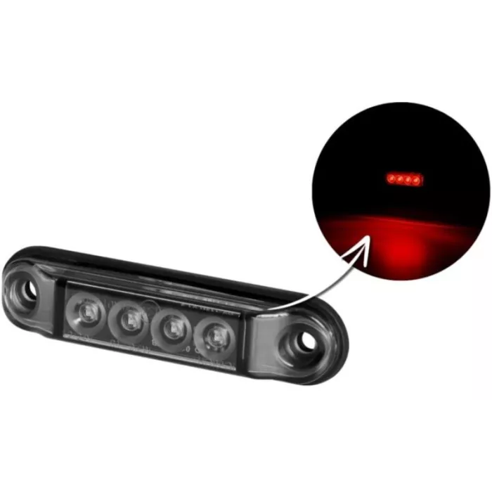 Marker Light Slim Type (LED) Red 12 / 24V Universal