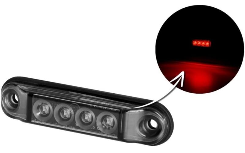 Luz de Gálibo Tipo Slim (LED) Roja 12 / 24V Universal