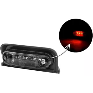 Corner Front Marker Light, Oval (LED) Red 12 / 24V Universal