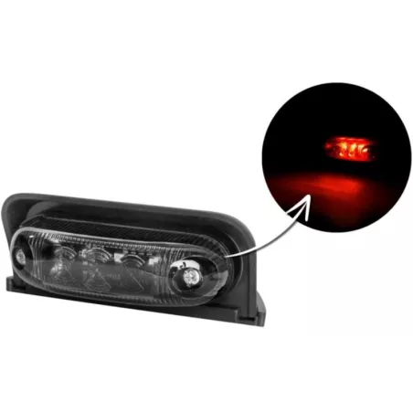 Feu de Gabarit Latéral, Ovale (LED) Rouge 12 / 24V Universel