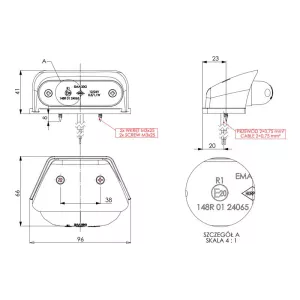 Corner Front Marker Light, Oval (LED) Red 12 / 24V Universal
