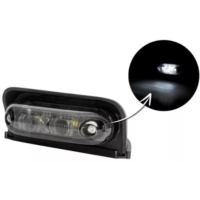 Corner Front Marker Light, Oval (LED) White 12 / 24V Universal
