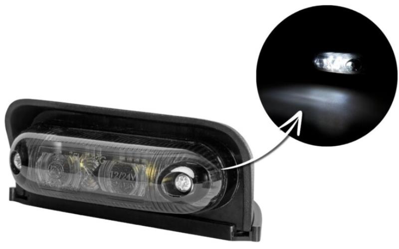 Corner Front Marker Light, Oval (LED) White 12 / 24V Universal