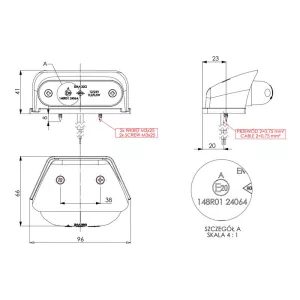 Feu de Gabarit Latéral, Ovale (LED) Blanc 12 / 24V Universel