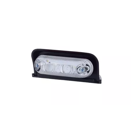 ФОНАРЬ ГАБАРИТНЫЙ ПЕРЕДНИЙ, ОВАЛЬНЫЙ, УГЛОВОЙ ВАРИАНТ (LED) БЕЛЫЙ 12 / 24V УНИВЕРСАЛЬНАЯ
