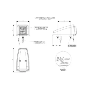 Lampa Obrysowa Narożna (LED) Czerwona 12 / 24V Uniwersalna