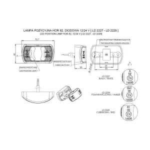 LED-Markierungsleuchte (LED) Rot 12 / 24V Universal