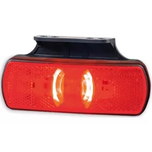 Lampa Obrysowa z Wieszakiem I Odblaskiem (LED) Czerwona 12 / 24V Uniwersalna