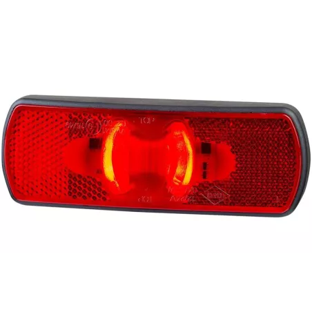 Lampa Obrysowa z Odblaskiem (LED) Czerwona 12 / 24V Uniwersalna
