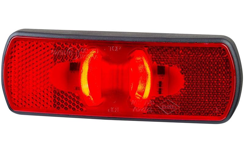 Lampa Obrysowa z Odblaskiem (LED) Czerwona 12 / 24V Uniwersalna