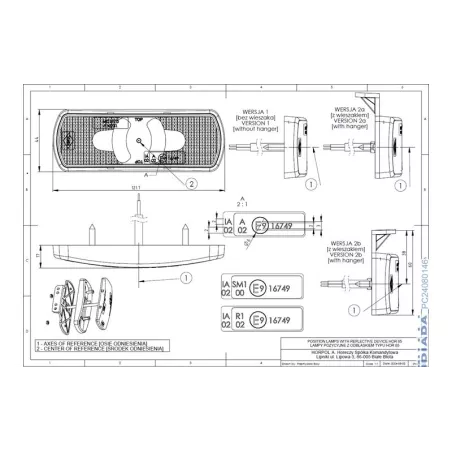 Marker Light Dual Function (LED) Orange 12 / 24V Universal