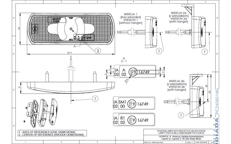Luz de Gálibo con Reflejo 2 Funciones (LED) Amarilla 12 / 24V Universal