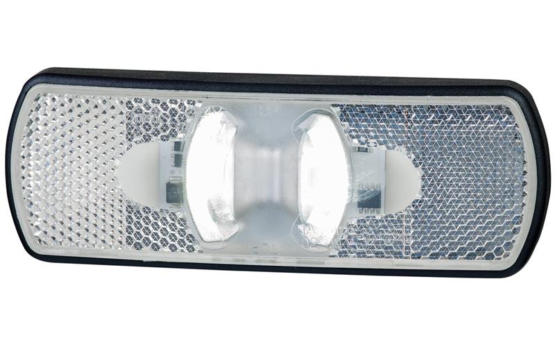Lampa Obrysowa z Odblaskiem (LED) Biała 12 / 24V Uniwersalna
