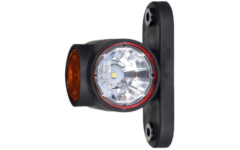 Seitenmarkierungsleuchte Dreifach Auf Einem Geraden, Kurzen Ausleger (LED) Weiß - Orange - Rot 12 / 24V Universal