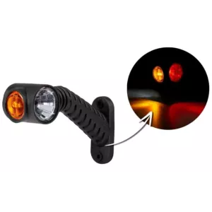 ТРОЙНОЙ ГАБАРИТНЫЙ ФОНАРЬ С ДЛИННЫМ РОГОМ (LED) БЕЛЫЙ - ОРАНЖЕВЫЙ - КРАСНЫЙ 12 / 24V ПРАВАЯ
