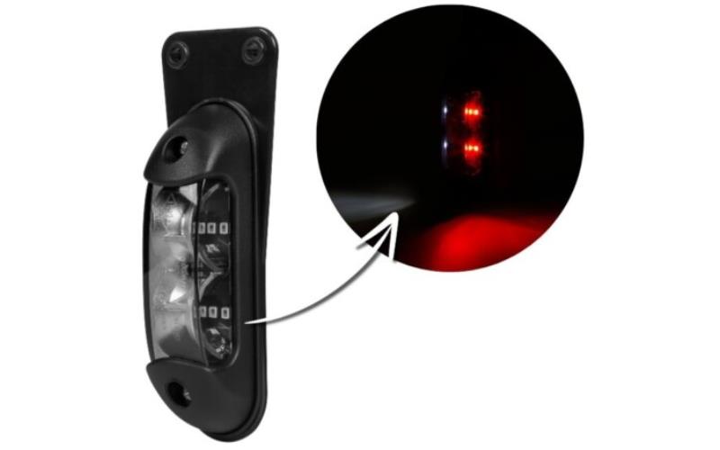 Marker Light (LED) White - Red 12 / 24V Universal