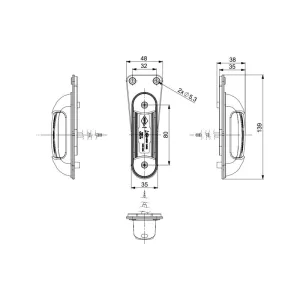 Marker Light (LED) White - Red 12 / 24V Universal