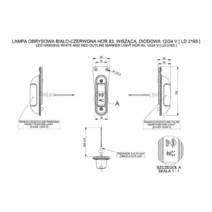 Marker Light (LED) White - Red 12 / 24V Universal