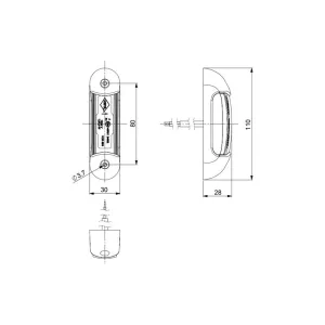 Feu de Gabarit (LED) Blanc - Rouge 12 / 24V Universel