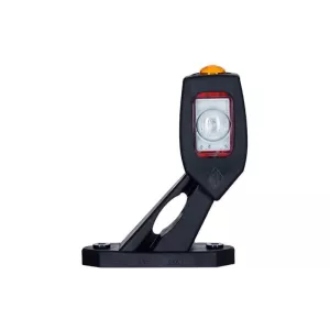 FEU DE GABARIT COUDÉ COURT, TRICOLORES (LED) BLANC - ORANGE - ROUGE 12/24V DROIT