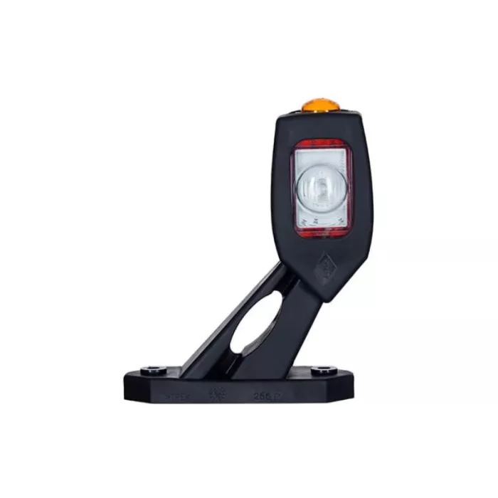 Lampa Obrysowa Na Wysięgniku Ukośnym Krótkim Trójfunkcyjna (LED) Biało - Pomarańczowo - Czerwona 12 / 24V Prawa