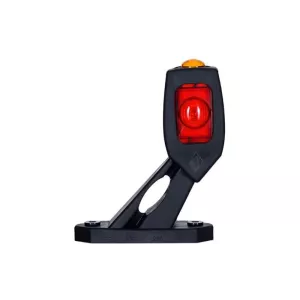 LAMPA OBRYSOWA NA WYSIĘGNIKU UKOŚNYM KRÓTKIM TRÓJFUNKCYJNA (LED) BIAŁO - POMARAŃCZOWO - CZERWONA 12/24V LEWA