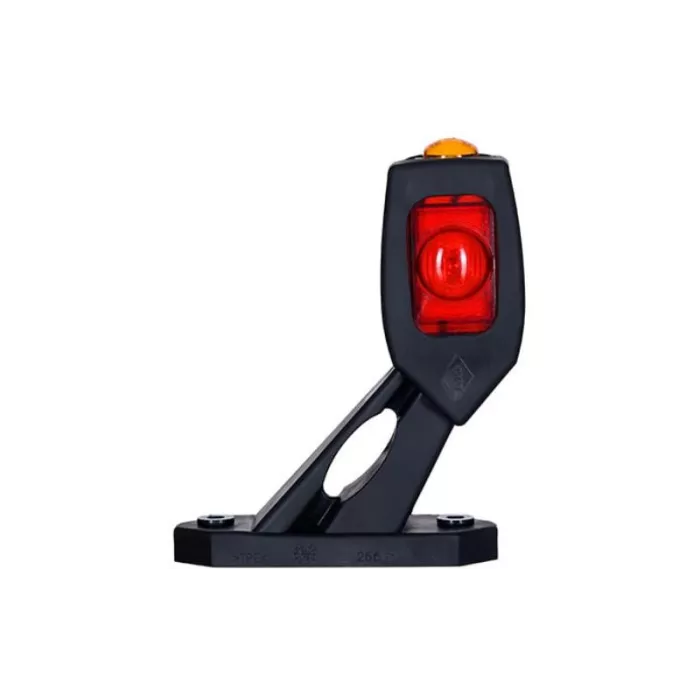 Triple Marker Light With A Short Oblique Arm (LED) White - Orange - Red 12 / 24V Left