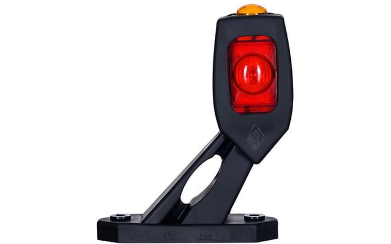 Lampa Obrysowa Na Wysięgniku Ukośnym Krótkim Trójfunkcyjna (LED) Biało - Pomarańczowo - Czerwona 12 / 24V Lewa