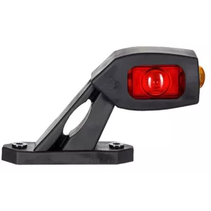 Three-function Marker Lamp With Short Angled Arm (LED) White - Orange - Red 12 / 24V Right