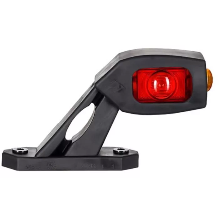Three-function Marker Lamp With Short Angled Arm (LED) White - Orange - Red 12 / 24V Right