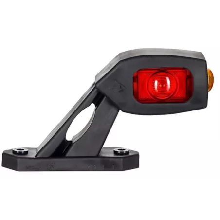 Three-function Marker Lamp With Short Angled Arm (LED) White - Orange - Red 12 / 24V Right