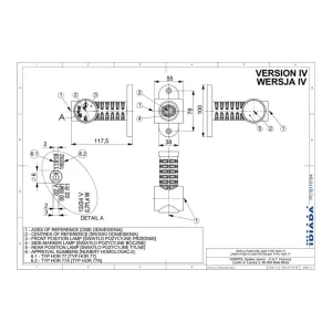 Triple Outline Marker Light, With Short, Straight Arm (Neon) (LED) White - Orange - Red 12 / 24V Universal