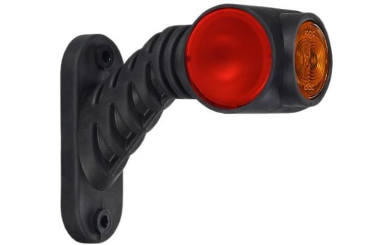 Luz de Gálibo Triple En Brazo Inclinado, Corto (LED) Blanca - Amarilla - Roja 12 / 24V Derecho