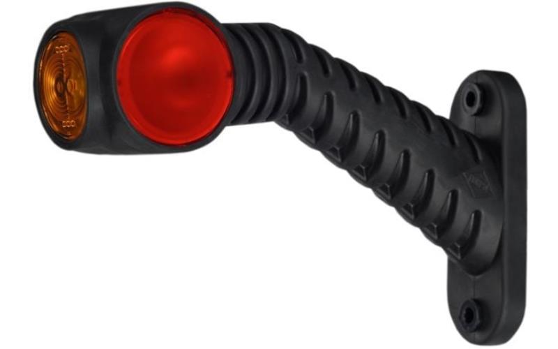 ГАБАРИТНЫЙ ФОНАРЬ, ВЫНОСНОЙ, РОГ С УГЛОМ НАКЛОНА, ДЛИННЫЙ (LED) БЕЛЫЙ - ОРАНЖЕВЫЙ - КРАСНЫЙ 12 / 24V ЛЕВАЯ