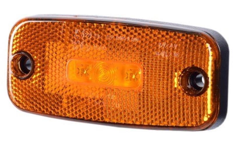 Marker Light With Reflective Device (LED) Orange 12 / 24V Universal