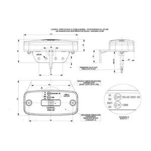 ФОНАРЬ ГАБАРИТНЫЙ БОКОВОЙ С ОТРАЖАТЕЛЕМ И КРОНШТЕЙНОМ (LED) ОРАНЖЕВЫЙ 12 / 24V УНИВЕРСАЛЬНАЯ