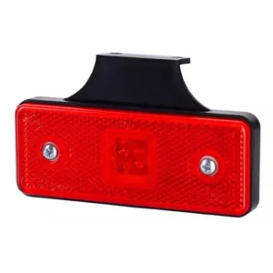 Marker Light With Reflective Device, Rectangular With A holder And Fixing Behind The Lamp (LED) Red 12 / 24V Universal
