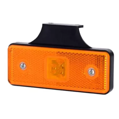 Luz de Gálibo Rectangular con Reflejo, con Colgador con Fijación Detrás de Luz (LED) Amarilla 12 / 24V Universal