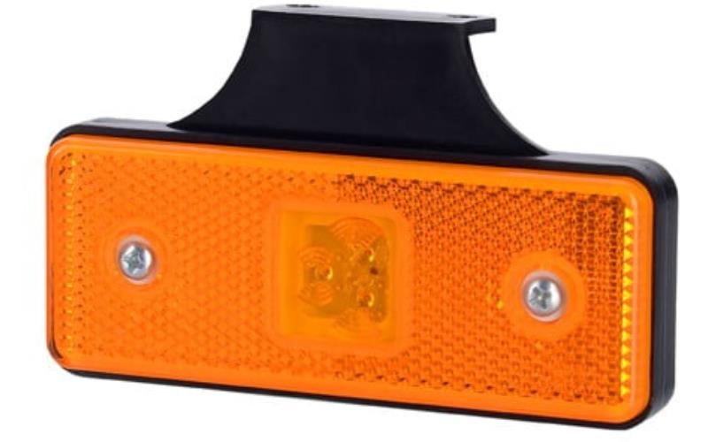 Luz de Gálibo Rectangular con Reflejo, con Colgador con Fijación Detrás de Luz (LED) Amarilla 12 / 24V Universal