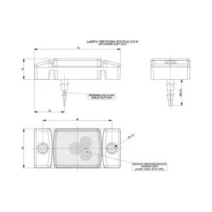 Luz de Gálibo (LED) Amarilla 12 / 24V Universal