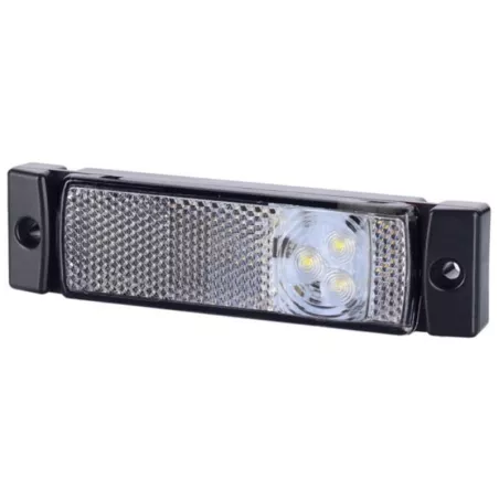 ФОНАРЬ ГАБАРИТНЫЙ ПЕРЕДНИЙ С ОТРАЖАТЕЛЕМ (LED) БЕЛЫЙ 12 / 24V УНИВЕРСАЛЬНАЯ