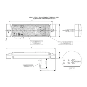 Feu de Gabarit Avec Catadioptre (LED) Blanc 12 / 24V Universel
